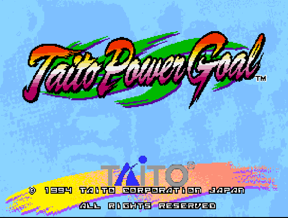 Taito Power Goal (Ver 2.5O 1994+11+03) Title Screen
